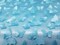 1 Yard 3D Butterfly Embroidered Aqua Mesh Lace Fabric for Dresses and Crafts